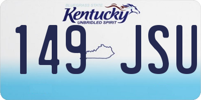 KY license plate 149JSU