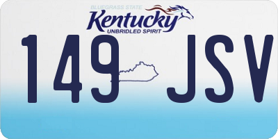 KY license plate 149JSV