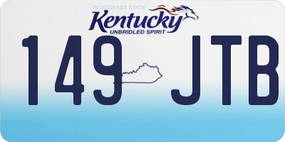 KY license plate 149JTB