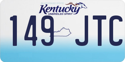 KY license plate 149JTC