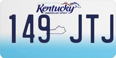 KY license plate 149JTJ