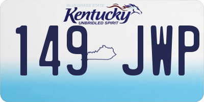 KY license plate 149JWP