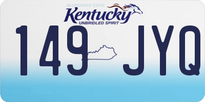 KY license plate 149JYQ