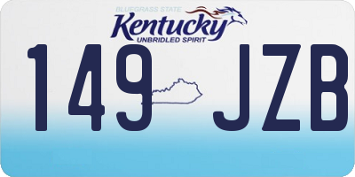 KY license plate 149JZB