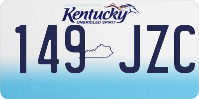 KY license plate 149JZC