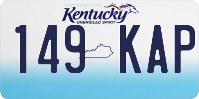 KY license plate 149KAP