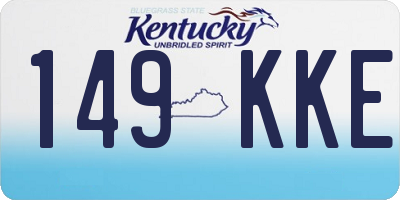 KY license plate 149KKE