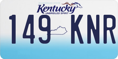 KY license plate 149KNR