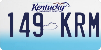 KY license plate 149KRM