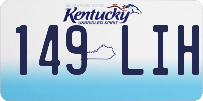 KY license plate 149LIH