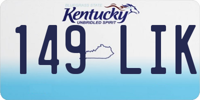KY license plate 149LIK