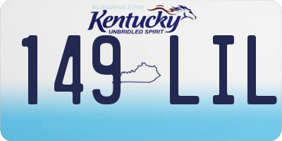 KY license plate 149LIL