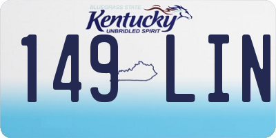KY license plate 149LIN