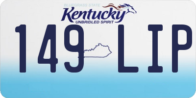 KY license plate 149LIP
