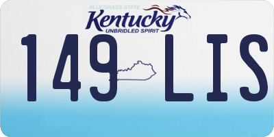 KY license plate 149LIS