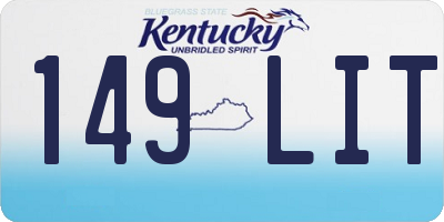 KY license plate 149LIT