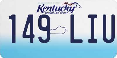 KY license plate 149LIU