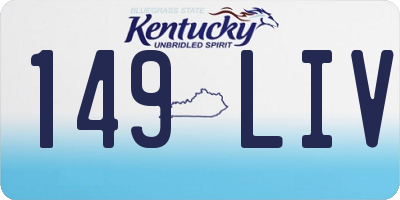 KY license plate 149LIV