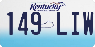 KY license plate 149LIW