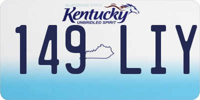 KY license plate 149LIY