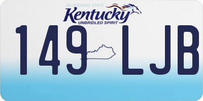 KY license plate 149LJB