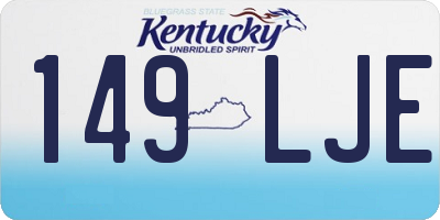 KY license plate 149LJE