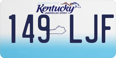 KY license plate 149LJF