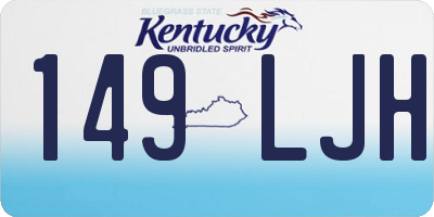 KY license plate 149LJH