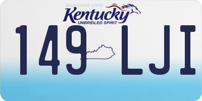 KY license plate 149LJI