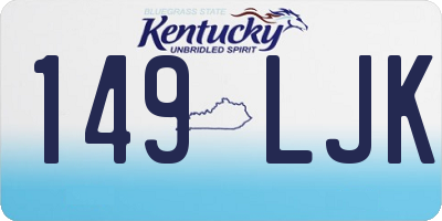 KY license plate 149LJK