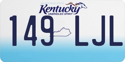 KY license plate 149LJL