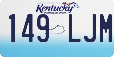 KY license plate 149LJM