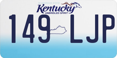 KY license plate 149LJP