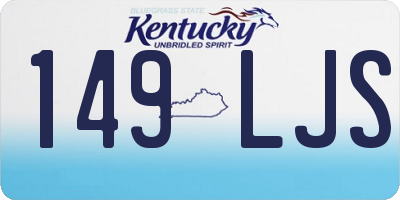 KY license plate 149LJS