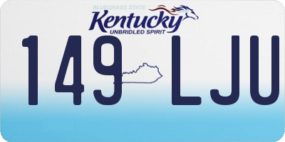 KY license plate 149LJU