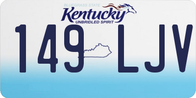 KY license plate 149LJV