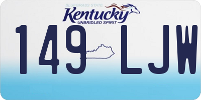 KY license plate 149LJW