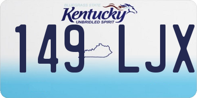 KY license plate 149LJX