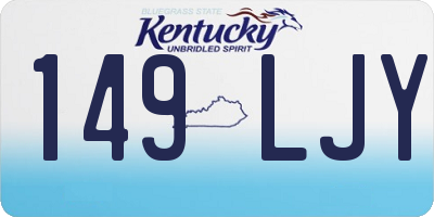 KY license plate 149LJY