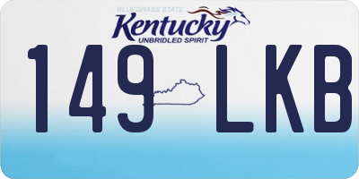 KY license plate 149LKB