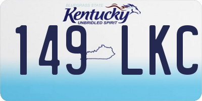 KY license plate 149LKC