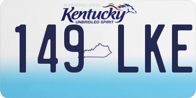 KY license plate 149LKE