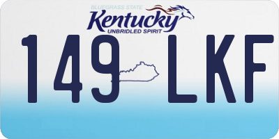 KY license plate 149LKF