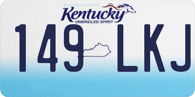 KY license plate 149LKJ
