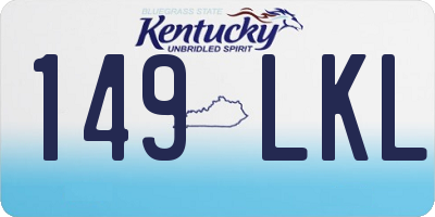 KY license plate 149LKL