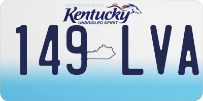 KY license plate 149LVA