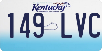 KY license plate 149LVC