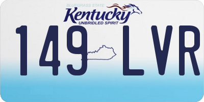 KY license plate 149LVR