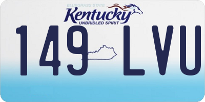 KY license plate 149LVU