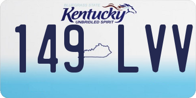 KY license plate 149LVV